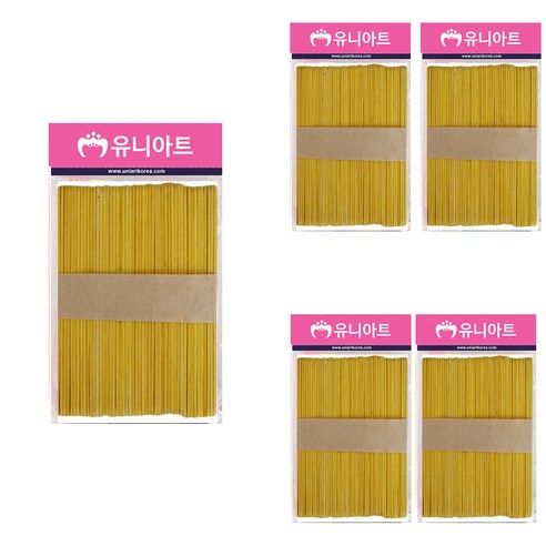유니아트 2500 하드바 막대 대 50p, 노랑, 5개입