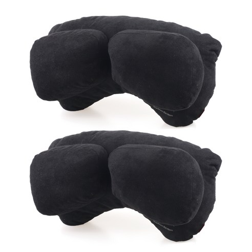 엠노블 구스다운 차량용 목쿠션 2p, 블랙