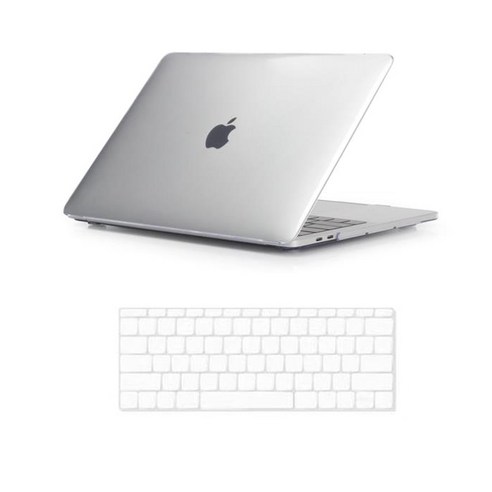 뉴비아 맥북용 키스킨 투명 + 크리스탈 하드케이스 투명 맥북프로13터치 A1706, 혼합 색상, 1세트