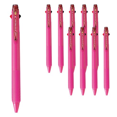 제트스트림 3색 볼펜 SXE3-400-38 0.38mm, 딥로즈핑크, 10개입