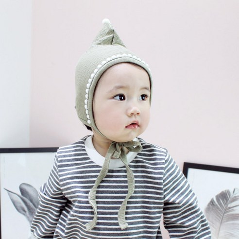 알로하제이 무지 폼폼 아기요정모자