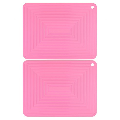 마켓피오 실리콘 다용도 매트 고리형 2p, 연핑크, 290 x 230 mm