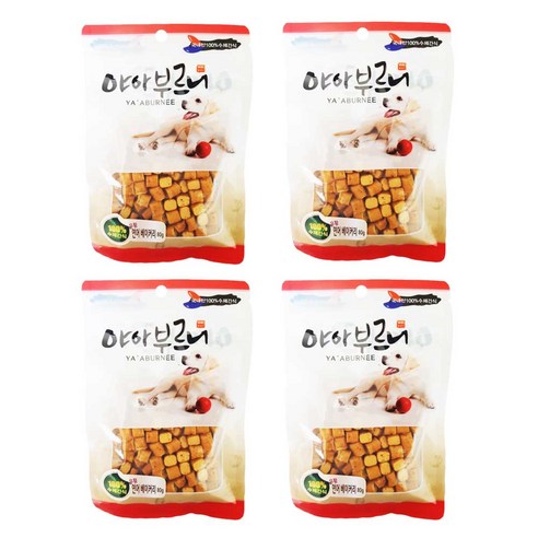 야아부르니 국내산 강아지 수제간식, 유황연어베이커리맛, 4개