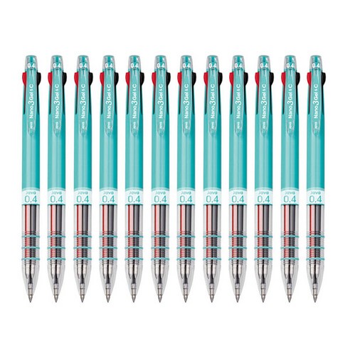 자바펜 중성펜 나노3겔&C 0.4mm, 민트, 12개입