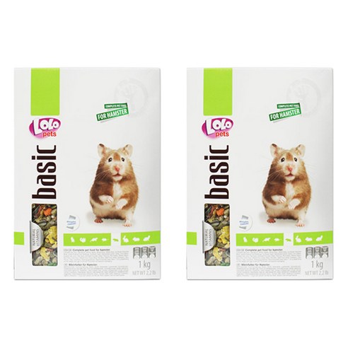 로로펫 베이직 햄스터 사료, 1kg, 2개