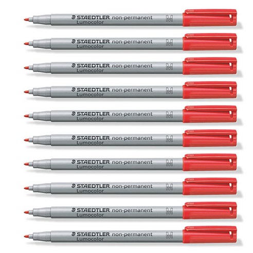 스테들러 315 다용도 펜 수성 1.0mm, 레드, 10개입