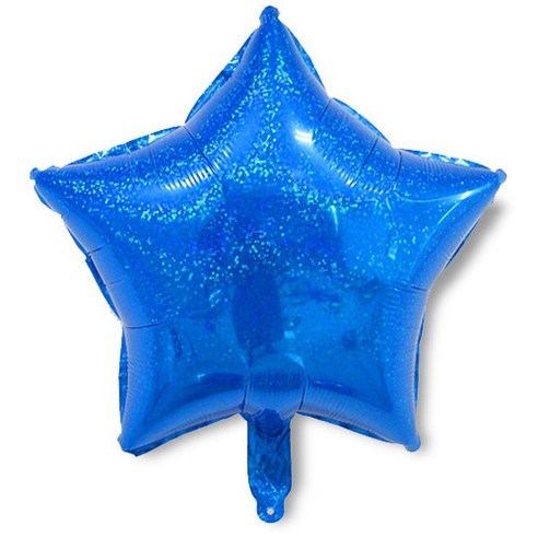 와우파티코리아 별 은박풍선 홀로그램 46 x 46 cm, 블루, 5개입