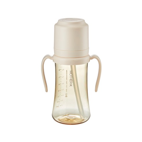 마더케이 369 PPSU 빨대컵 300ml, 크림베이지, 1개