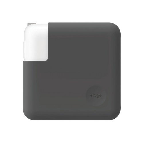 엘라고 맥북/맥북 Pro 33cm 충전어댑터 실리콘 커버 다크그레이, 다크그레이 - 맥북13 (33cm)