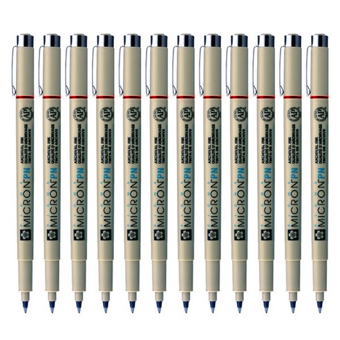 SAKURA 피그마 마이크론 PN 젤잉크펜 0.5mm, 버건디, 12개입