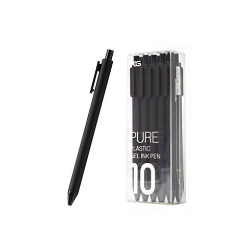 동아피엠에스 KACO PURE 컬러 소프트 젤펜 블랙심 0.5mm 10p, 블랙, 1개