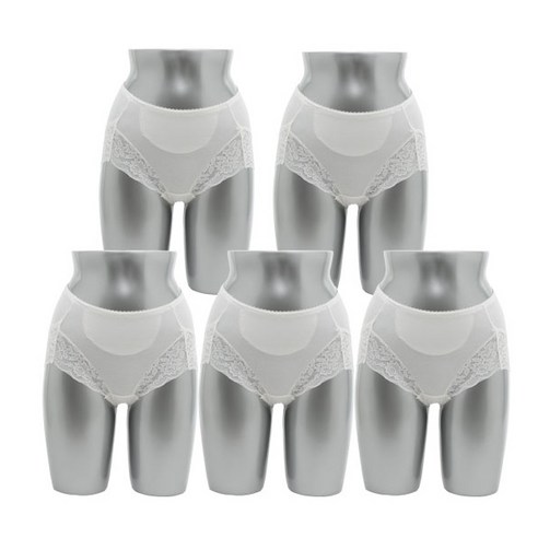 초끈 여성용 퓨어코튼 60수 면스판 레이스 거들팬티 5p
