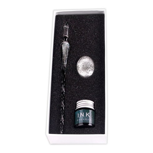 베이블퓨어리 크리스탈 만년필 베이직세트, 0.5~0.6mm, 블랙