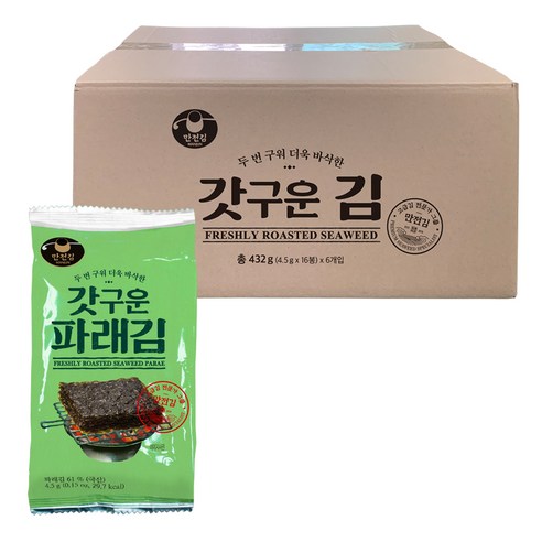 만전김 갓구운 파래김, 4.5g, 96개입