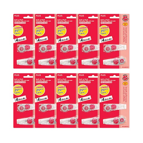 플러스 수정테이프리필 4.2mm x 6m WH-604R-2P, 10개입