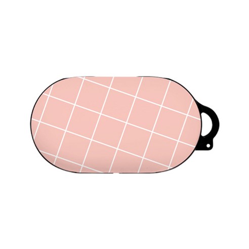 바니몽 심플크로스 디자인 갤럭시 버즈 케이스, 핑크