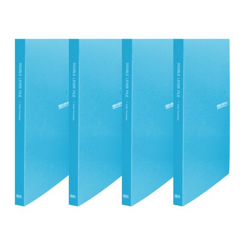 노블 PP 더블레버화일 A4, 하늘, 4개입