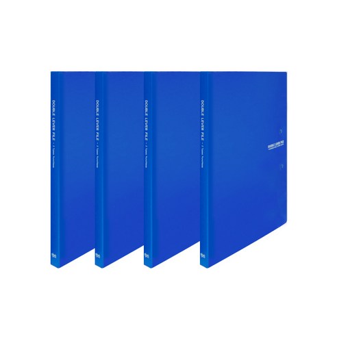 노블 합지 더블레버화일 A4, 파랑, 4개