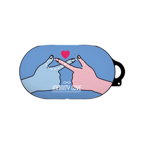 바니몽 인피니티러브 디자인 갤럭시 버즈 케이스, 단일 상품, 핸즈블루