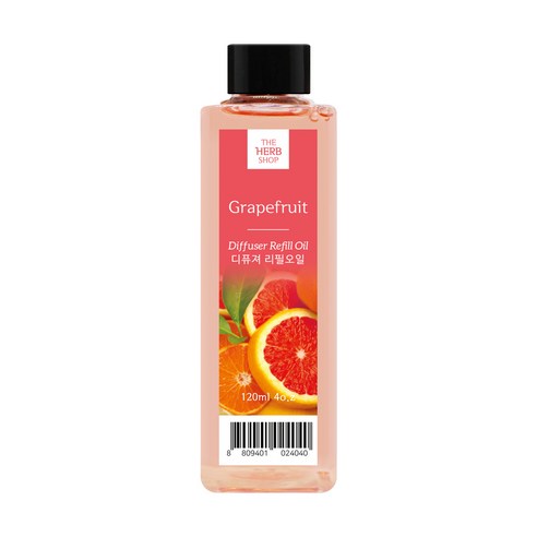 더허브샵 디퓨저 리필 오일, 그레이프프룻, 120ml