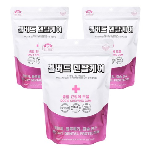 벨버드 푸드 덴탈케어 100g 강아지 껌간식, 종합 건강, 10개