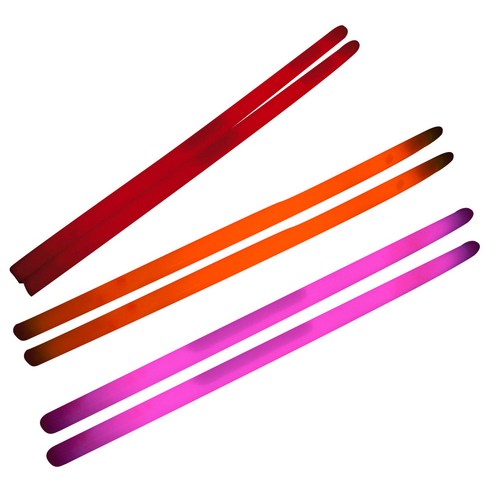 파티쇼 콘서트 야광봉 대형 35cm, 핑크 + 오렌지 + 레드, 6개