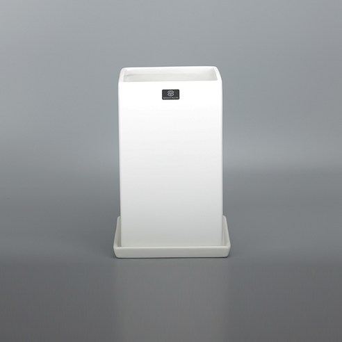 가꾸지오 무광택사각 화분 1525SM, 화이트