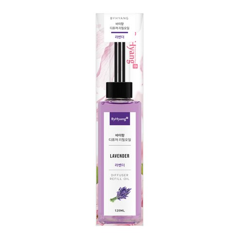 바이향 홈 디퓨저 리필오일 120ml + 섬유스틱 5p, 라벤더