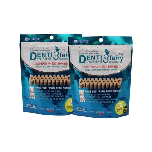 포켄스덴티페어리 강아지 덴탈껌 SS 타피오카 × 150g × 2개, 타피오카 × 150g × 2개 섬네일