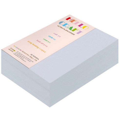 종이문화 두꺼운양면카드지 레인보우카드 No.19 미스티블루, A5, 360매