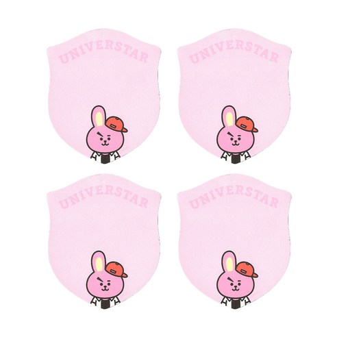 BT21 1단 점착메모지, 쿠키, 40개입, 4개