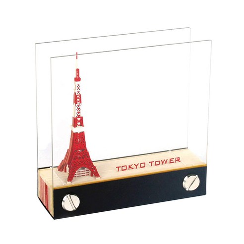 빅드림 꾸꾸까까 핸드메이드 3D 메모패드 Tokyo Tower 80 x 80 x 26 mm, 레드, 1개