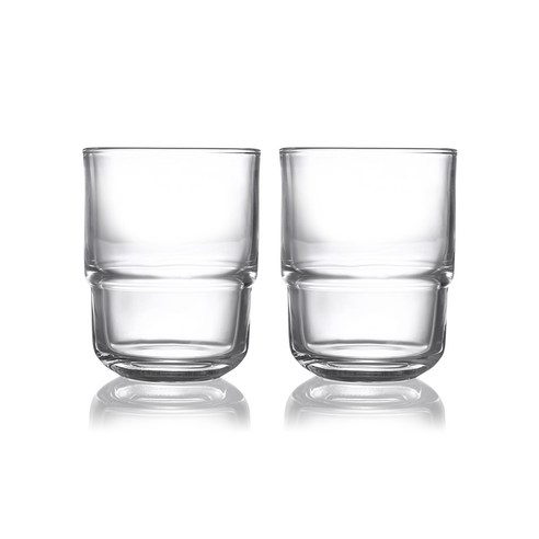 까사무띠 노바 텀블러S 물컵 280ml, 클리어, 2개