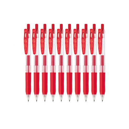 제브라 사라사클립볼펜 0.3mm, 레드, 10개