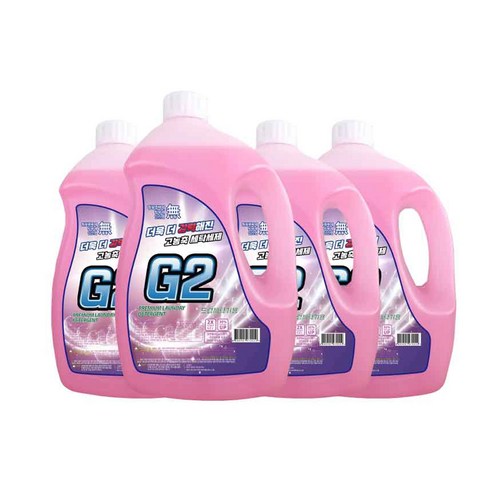 G2 프리미엄 액체 세탁세제 핑크 드럼용 본품, 2.5L, 4개