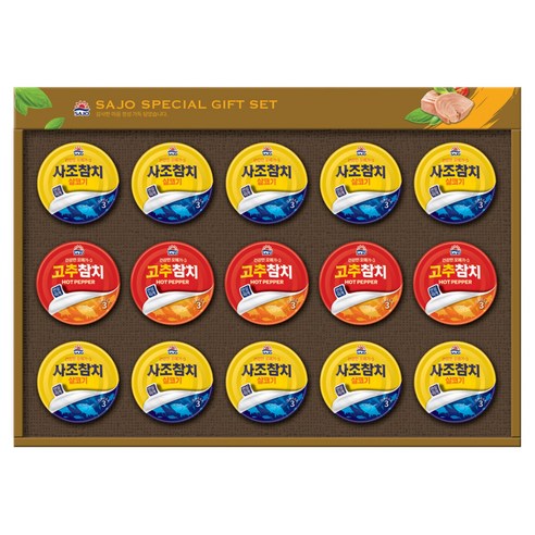 사조 참치통조림 선물세트 12호 + 쇼핑백, 1세트