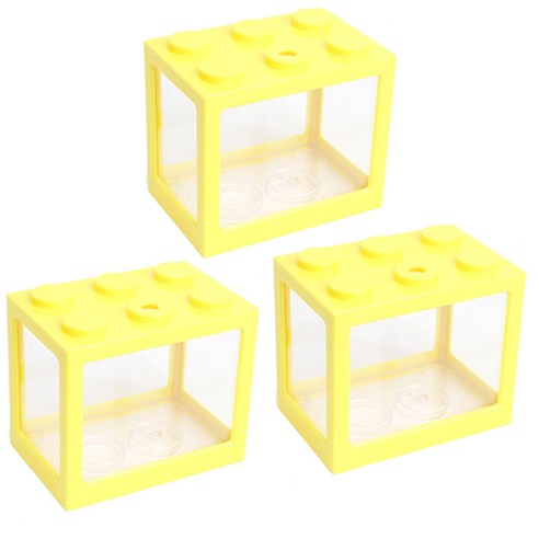 마리모 베타 블럭 어항, YELLOW, 3개