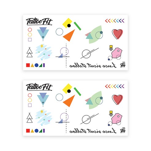 타투에이전트 타투핏 데일리 타투 스티커 NORMAL TATTOO, N05 COLOR PAPER, 2개