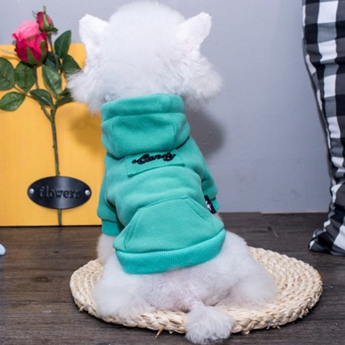 베이비도그 폴리기모 후드티, 민트블루