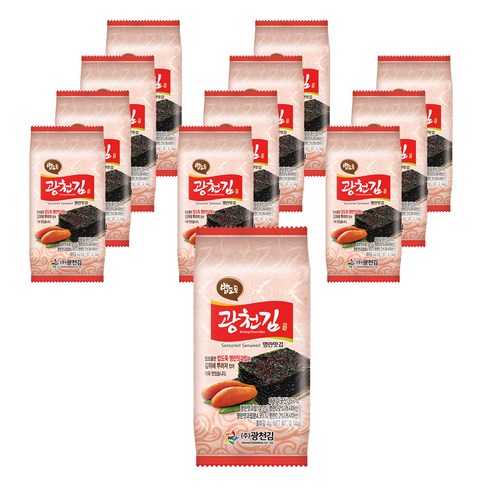 광천김 밥도둑 명란맛김, 4g, 12개