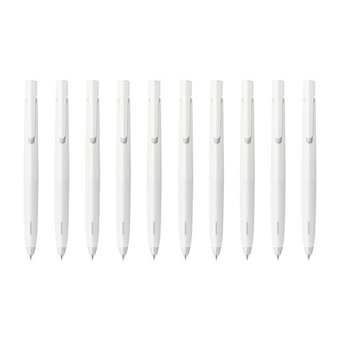 제브라 블렌 젤잉크팬 0.7mm, 화이트바디 + 블랙잉크, 10개