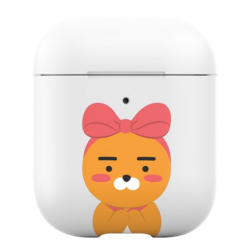 카카오프렌즈 큐티 에어팟 하드 케이스, 리본 라이언