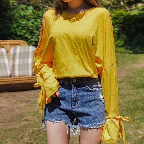 엔비룩 여성용 숄더슬릿 티
