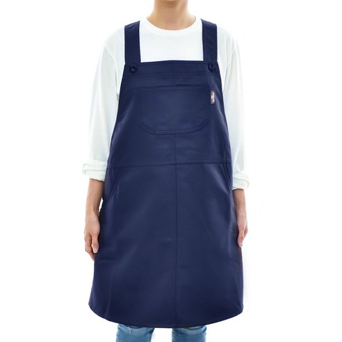 바이데코 방수 기모 원피스 앞치마, 네이비, 3개