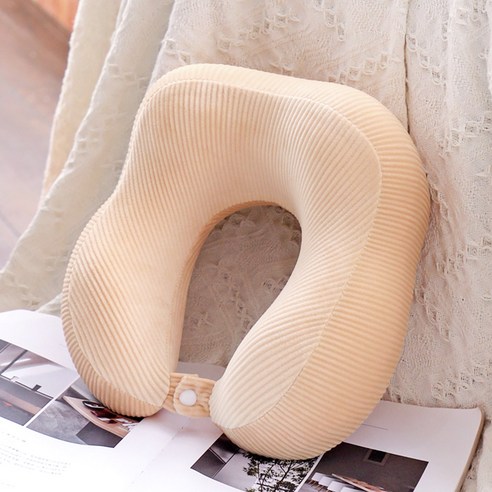 미미캐츠 골지 극세사 메모리폼 목베개, 핑크