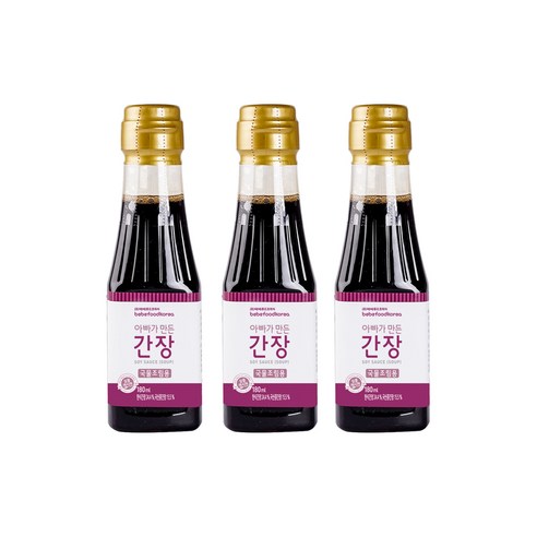 베베푸드 아빠가 만든 간장 국물조림용, 180ml, 3개, 한식 간장