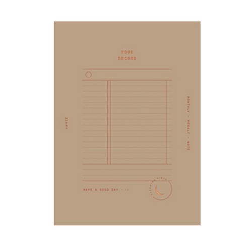 7321디자인 슬리핑피스 페블 만년 다이어리, 샌디