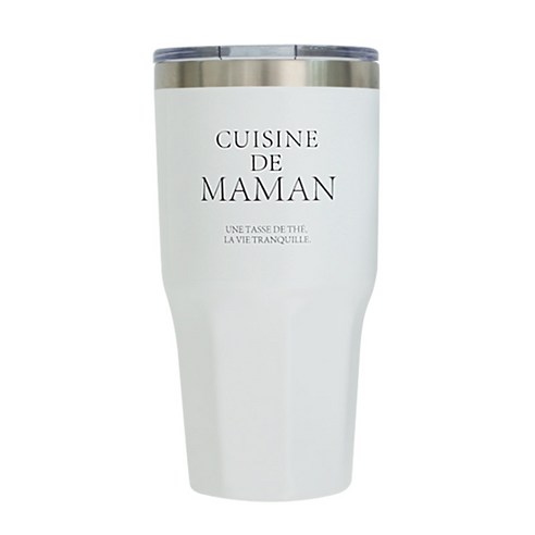달팽이리빙 퀴진드마망 보온보냉 텀블러, 화이트, 591ml