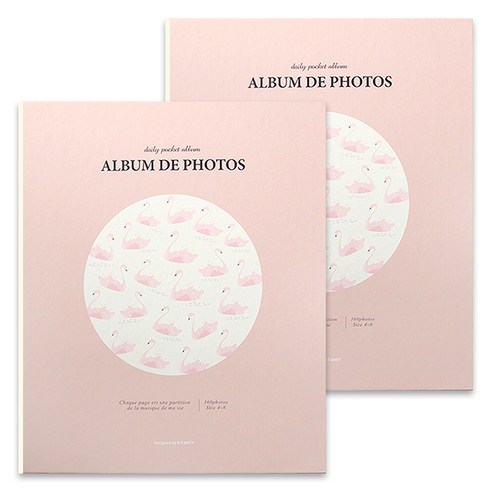 투영디자인 4 x 6 포토앨범 160포켓 2p, 핑크, 40매