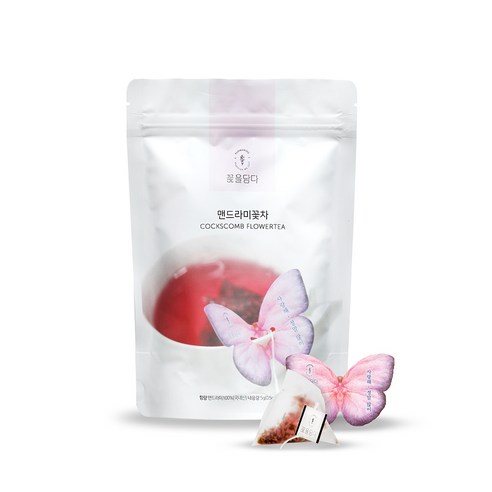 꽃을담다 나비티백 맨드라미꽃차, 500mg, 10개입, 1개